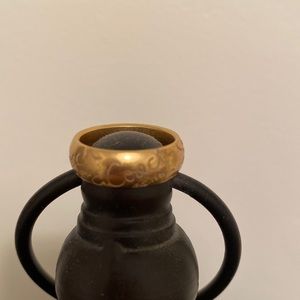 Coach goldtone signature ring